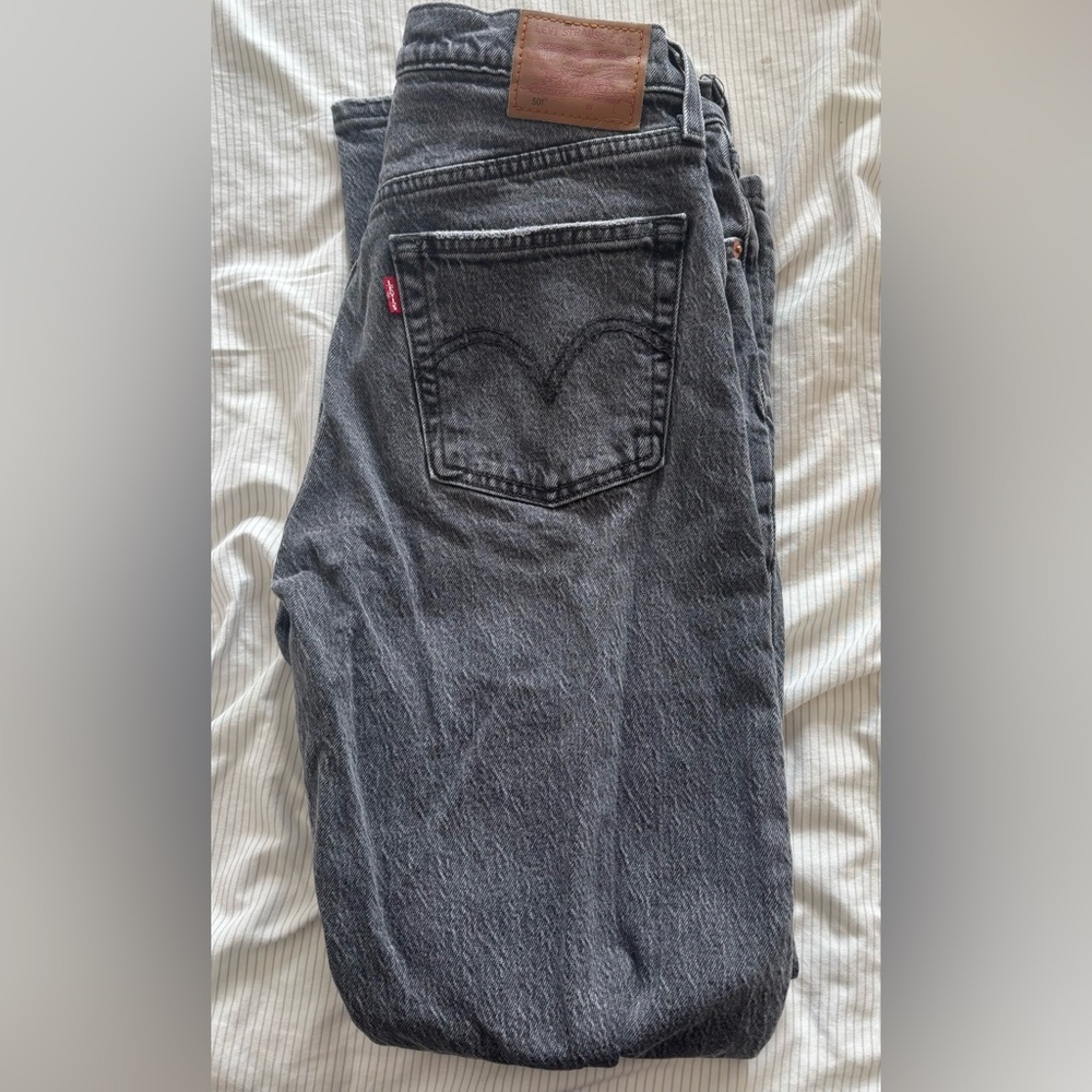 Levi's 501 Black Wash Straight Jeans
